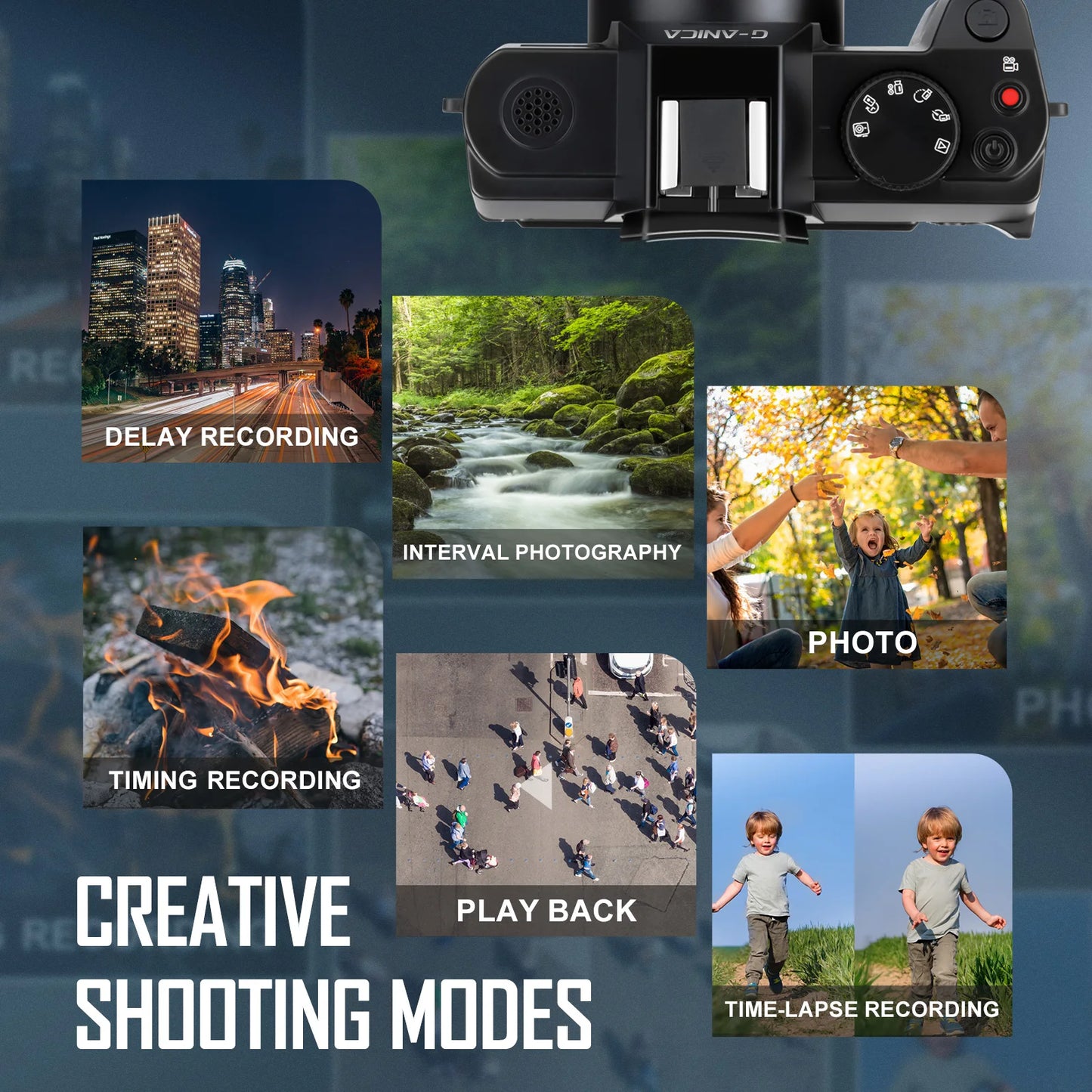 NBD 4K Digital Camera With Microphone 3-Color Filter Wide-Angle Macro Lens