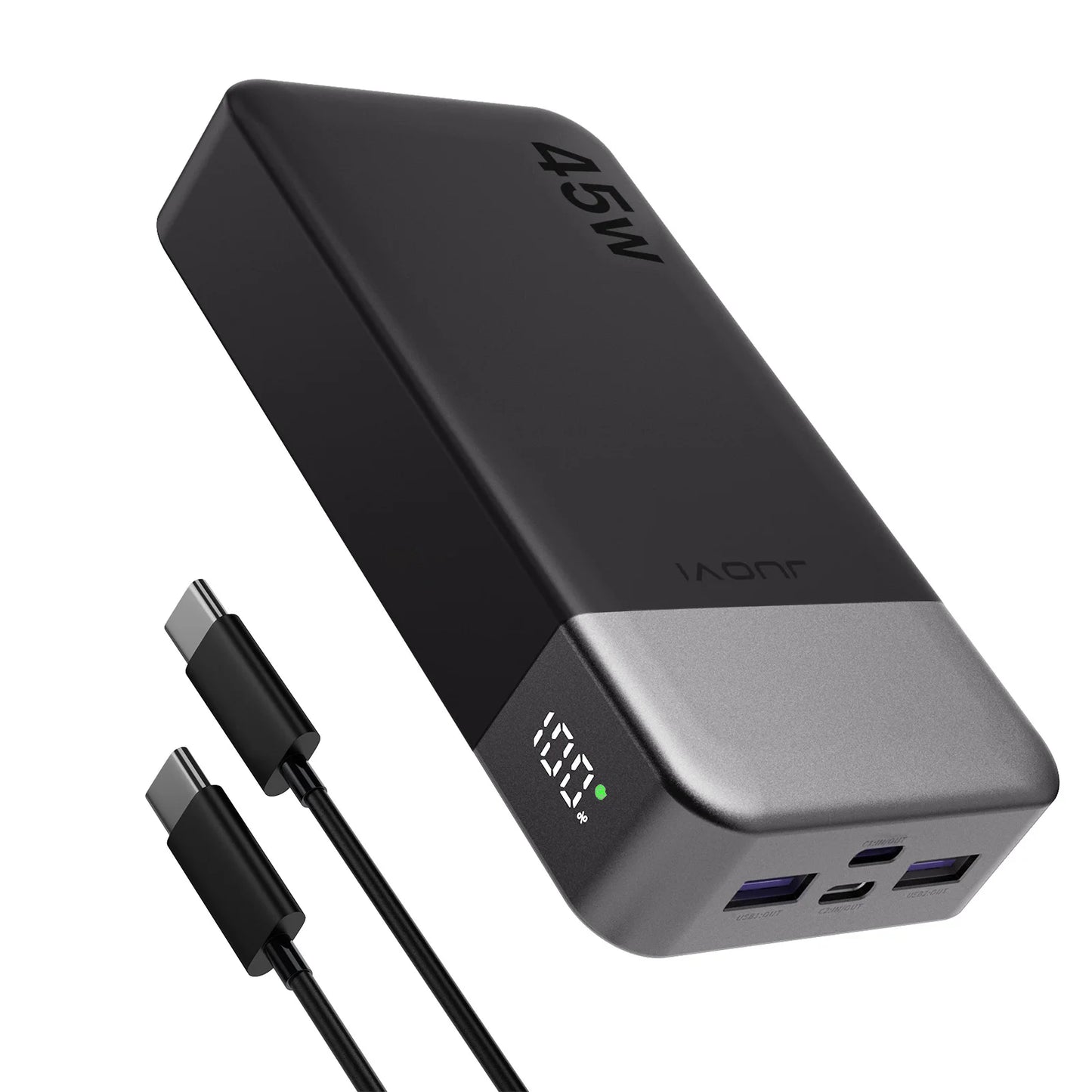 JUOVI 20000mAh 45W Fast Charging Power Bank With LED Display