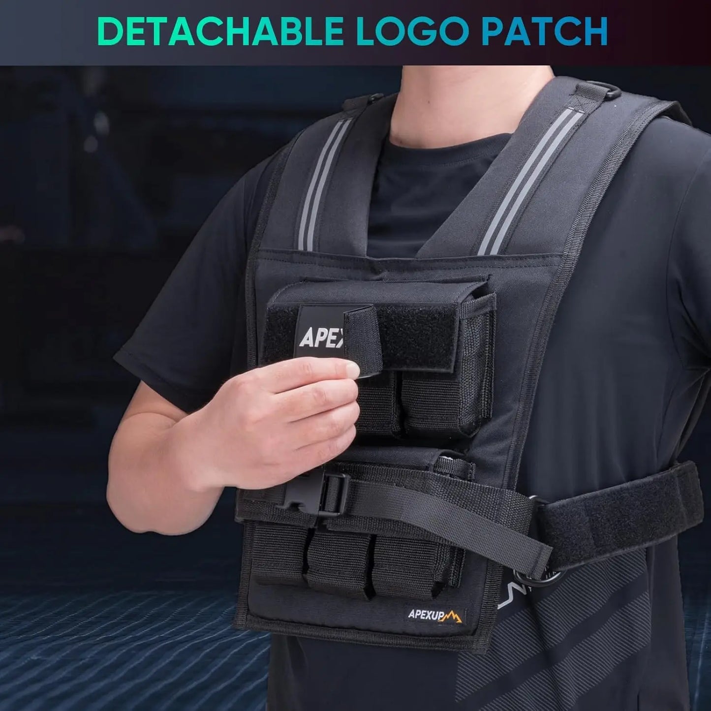 Adjustable Weighted Vest 20lb 30lb 40lb For Strength Training