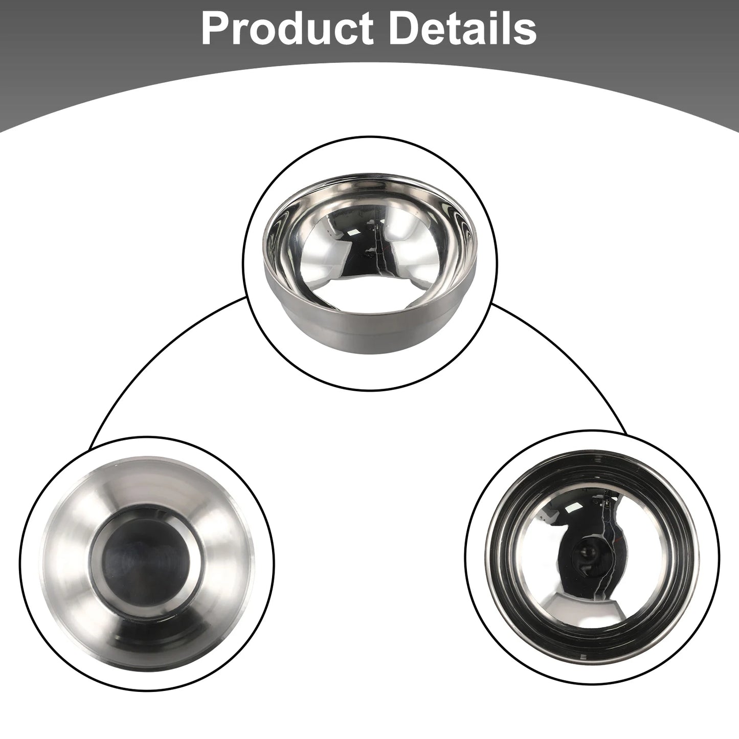 Double Layer Insulated Stainless Steel Bowls For Kitchen Tableware