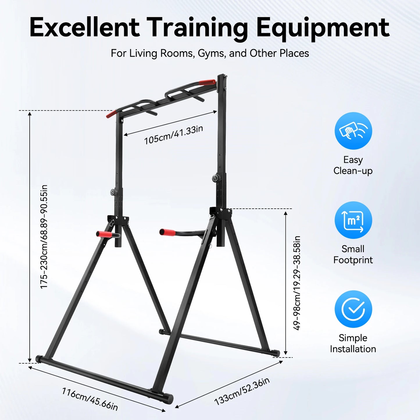 Foldable Adjustable Pull Up Bar For Home Gym, 200kg Capacity