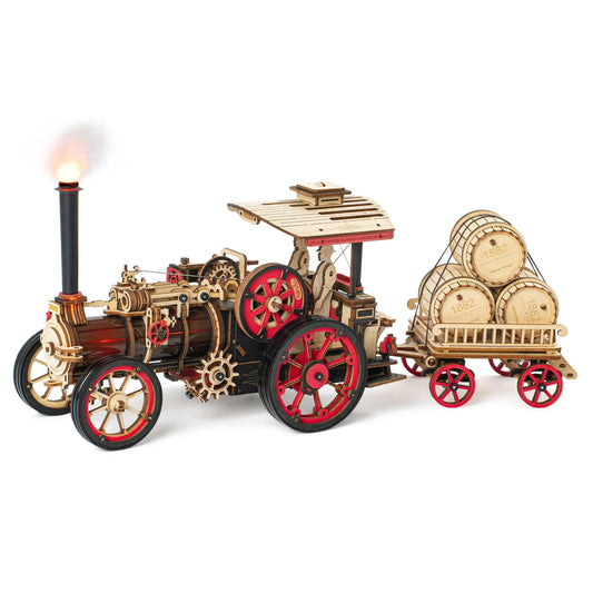 Robotime Rokr Car Model Building Kit 3D Wooden Puzzle Steam Locomotive