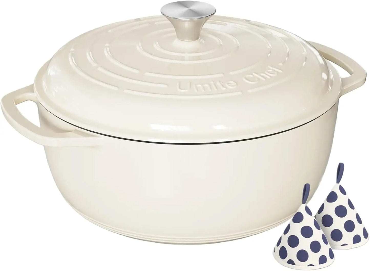Enameled Cast Iron Dutch Oven For Braising And Oven Safe