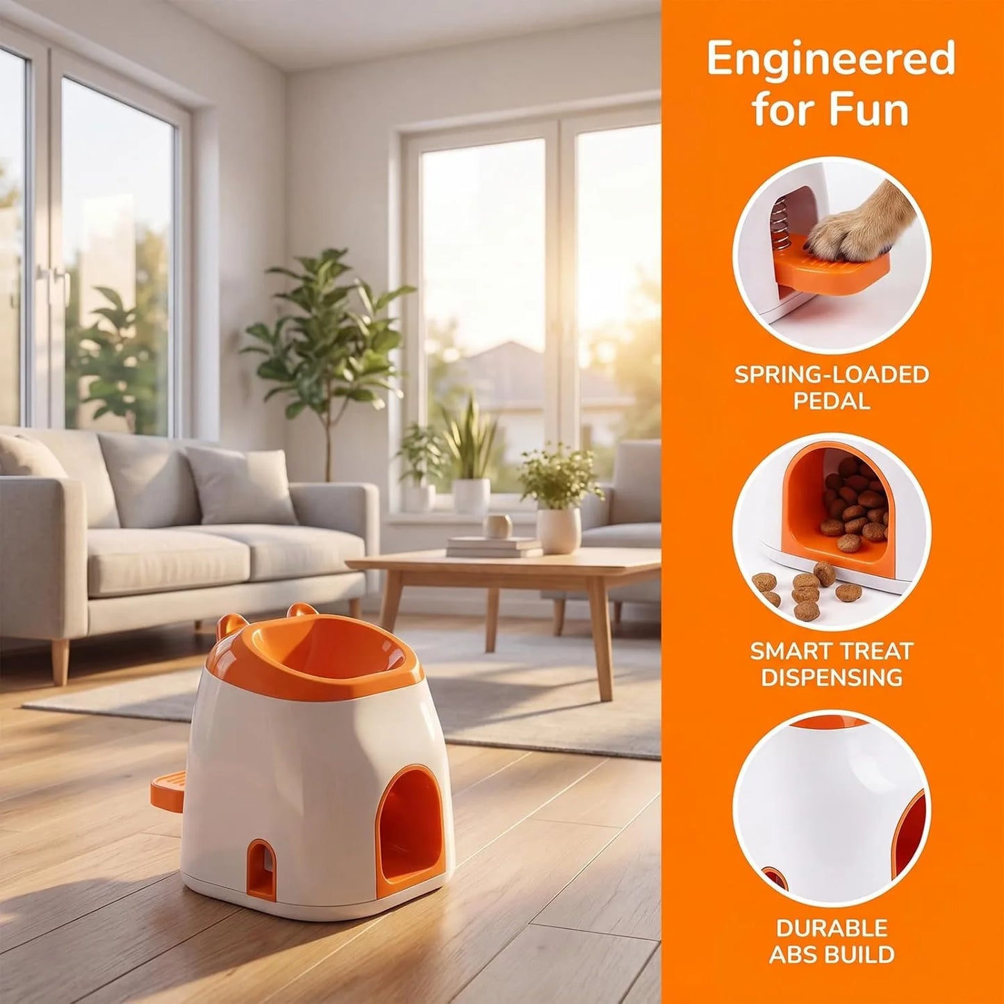 2 In 1 Automatic Dog Ball Launcher And Treat Dispenser