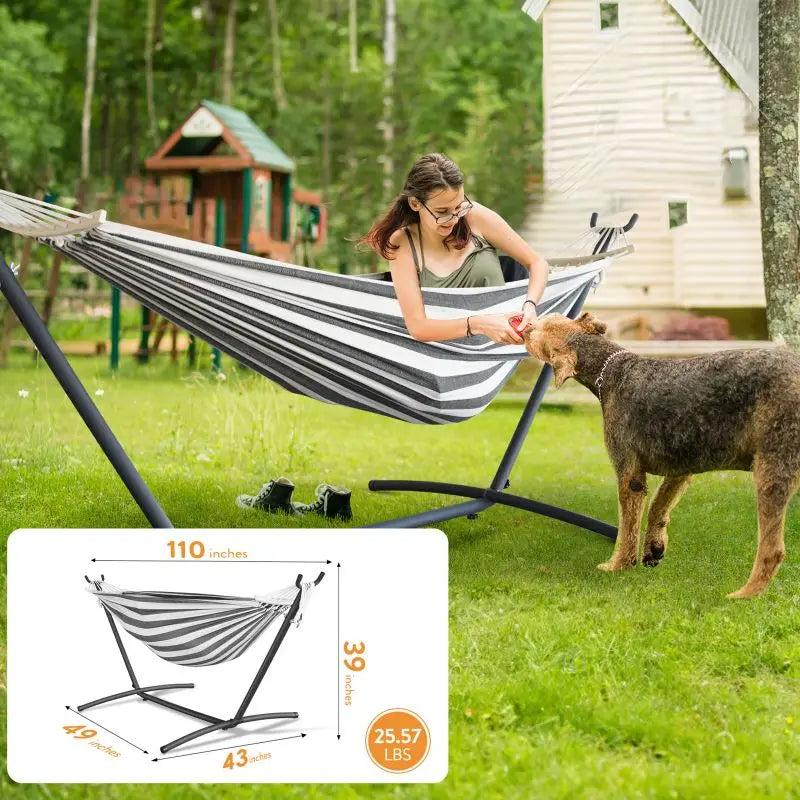 Gyroor Adjustable Stand Hammock 600lb Capacity Outdoor