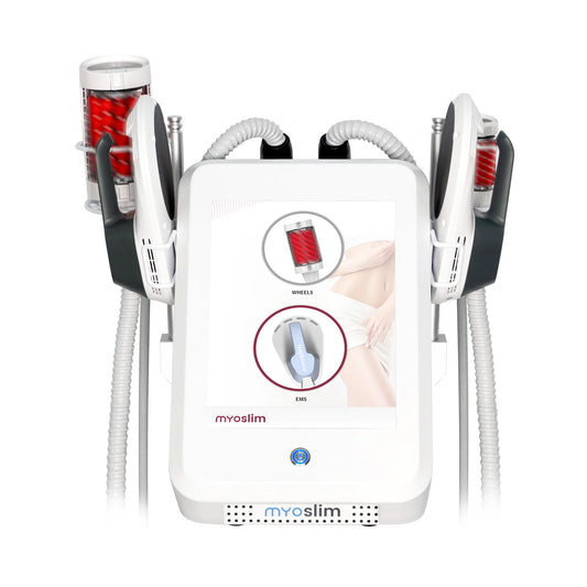 MYOSLIM Rotating Roller Massager With EMS Muscle Stimulation