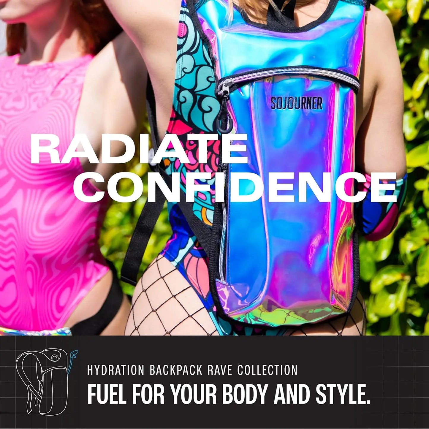 Hydration Backpack With 2L Bladder Leakproof Lightweight Pack