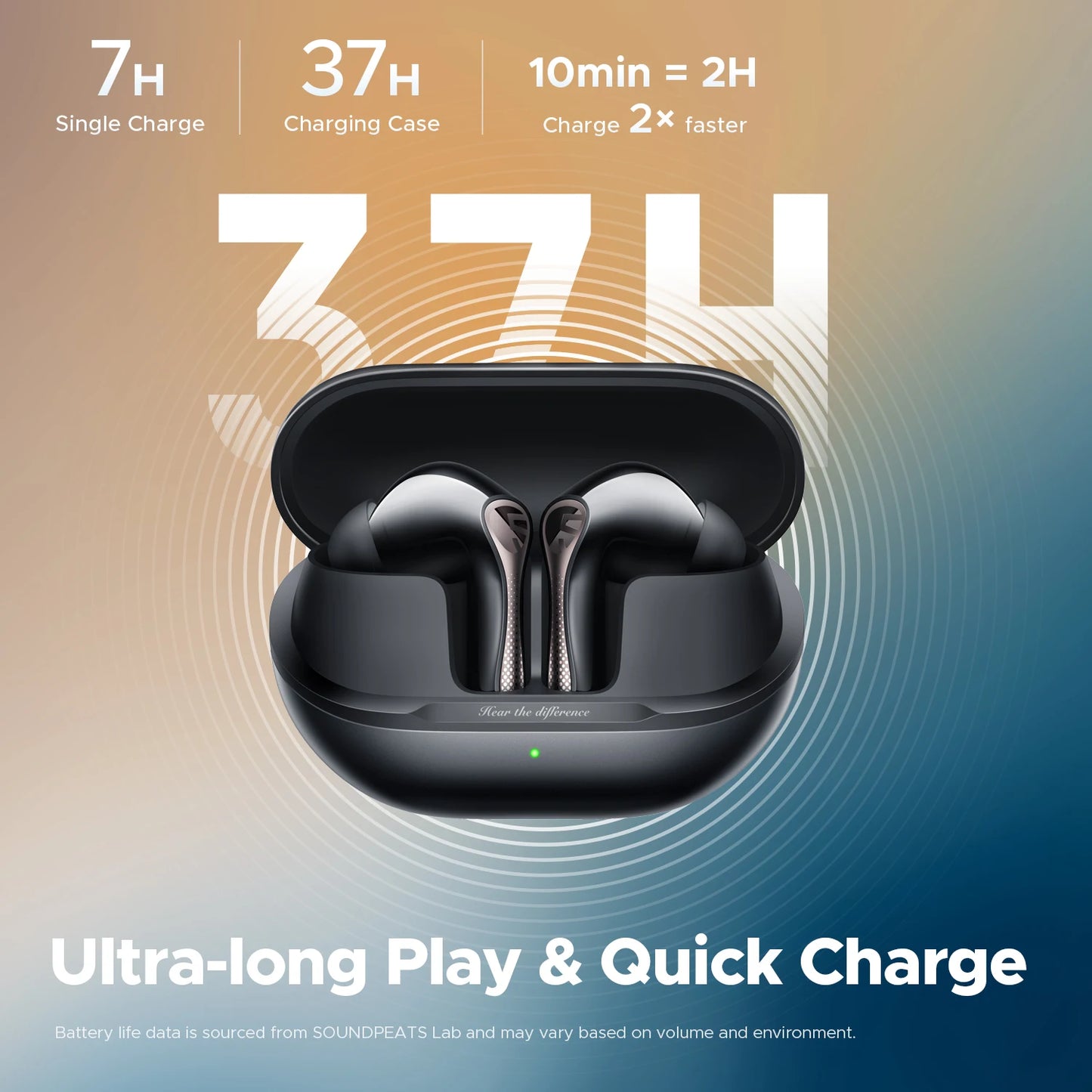 SoundPEATS Air5 Pro Wireless Earbuds Adaptive Hybrid ANC