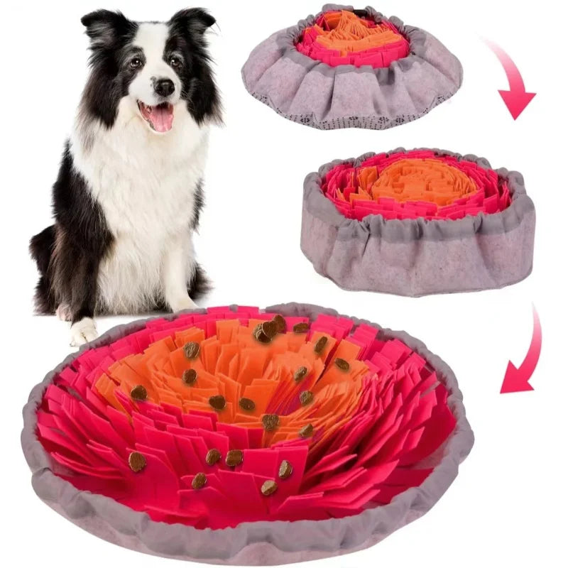 Washable Felt Dog Sniffing Pad Foldable Slow Feeding Mat