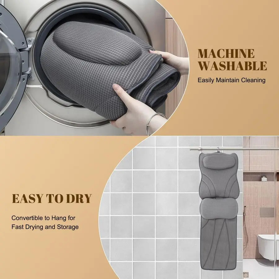 XMSJ Bath Pillow With 4D Air Mesh Lumbar Back Support