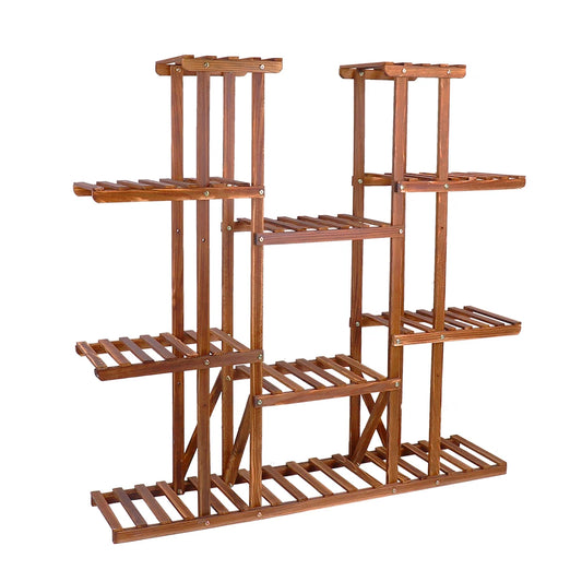 Wisfor Wooden Plant Shelf Multi Tier Indoor Outdoor Display