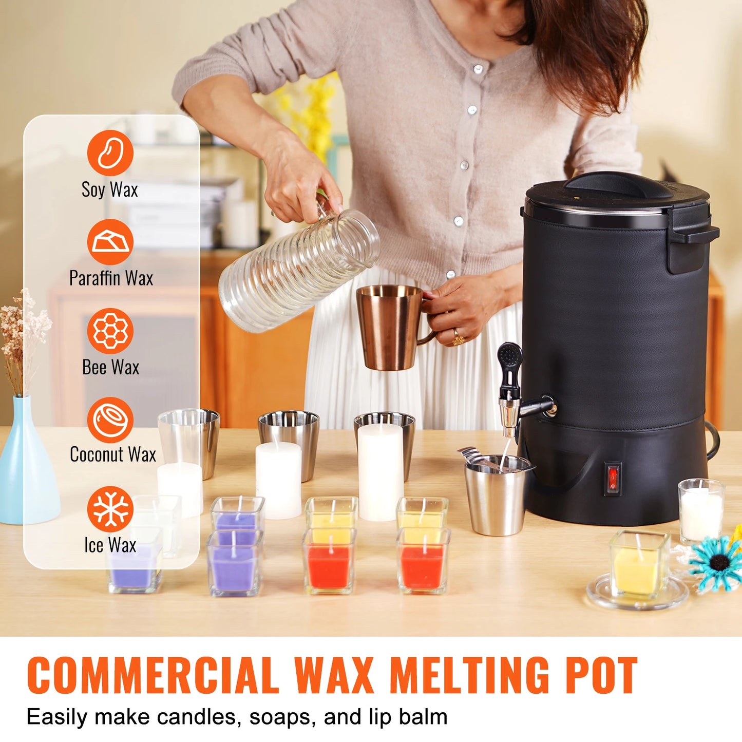 SucceBuy 6.5L Wax Melter For Candles With 9-Level Temperature Control