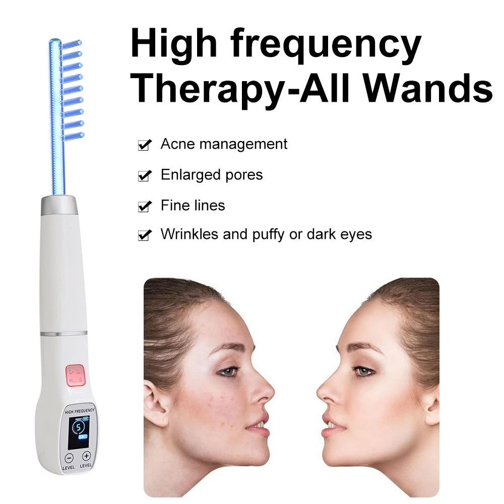 Yuet Win High Frequency Electrode Wand For Skin Rejuvenation