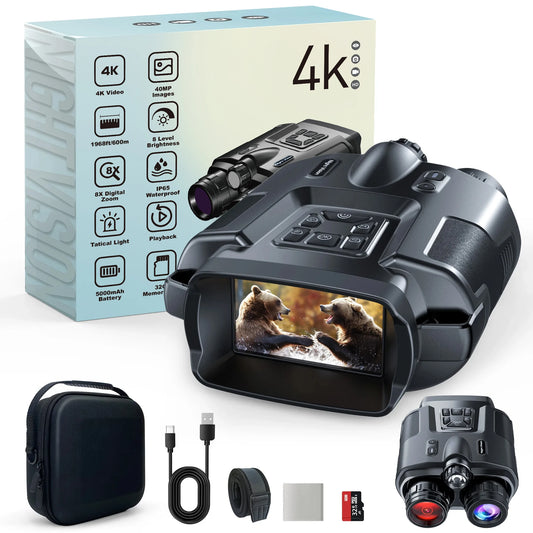 DIYIMIN Night Vision Binoculars 8x Infrared 600m Range