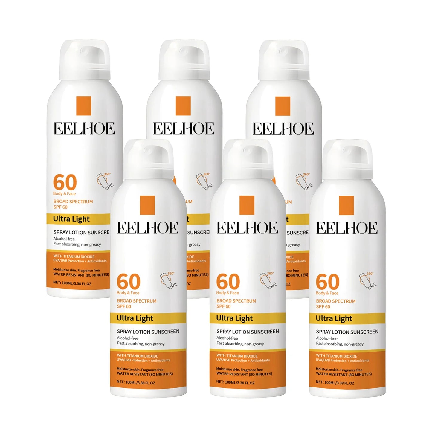 Eelhoe Vitamin E Sunscreen Spray Long Lasting Moisturizing Anti UV