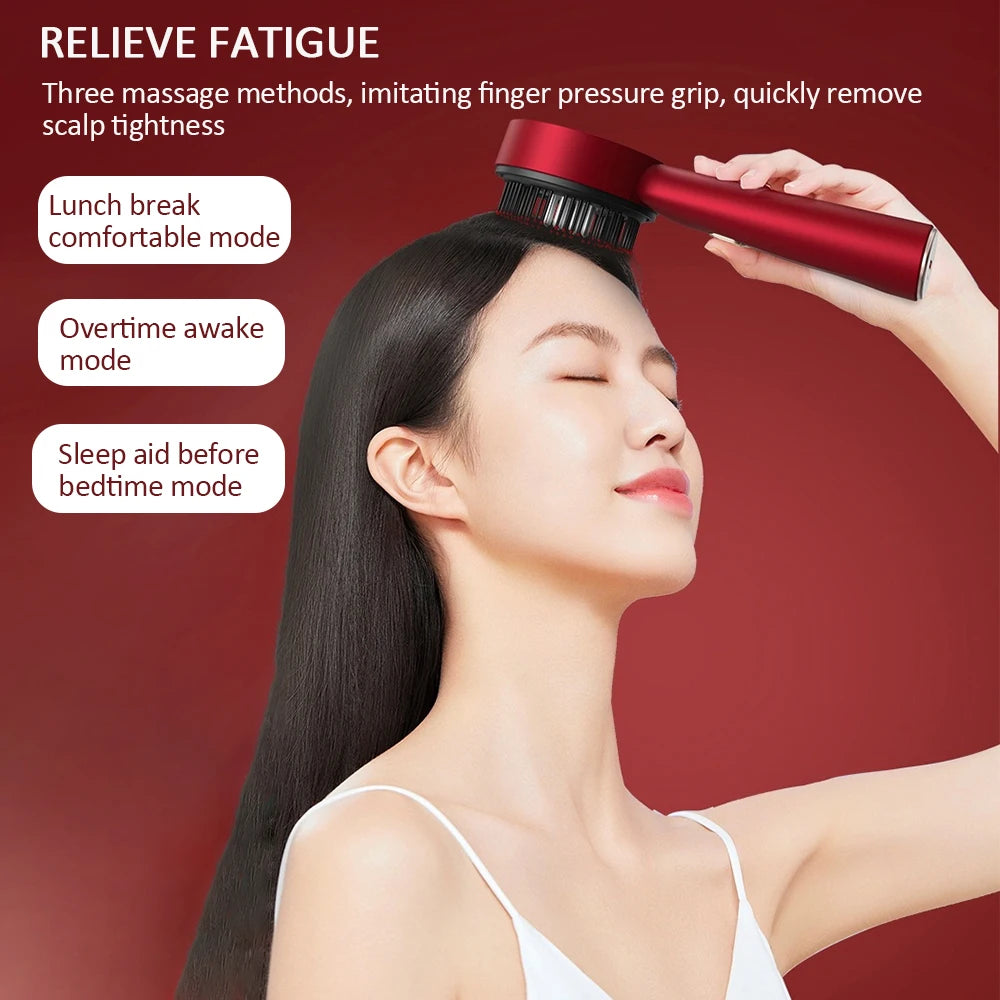 ForeverLily Electric Vibration Massage Scalp Brush With Red Light