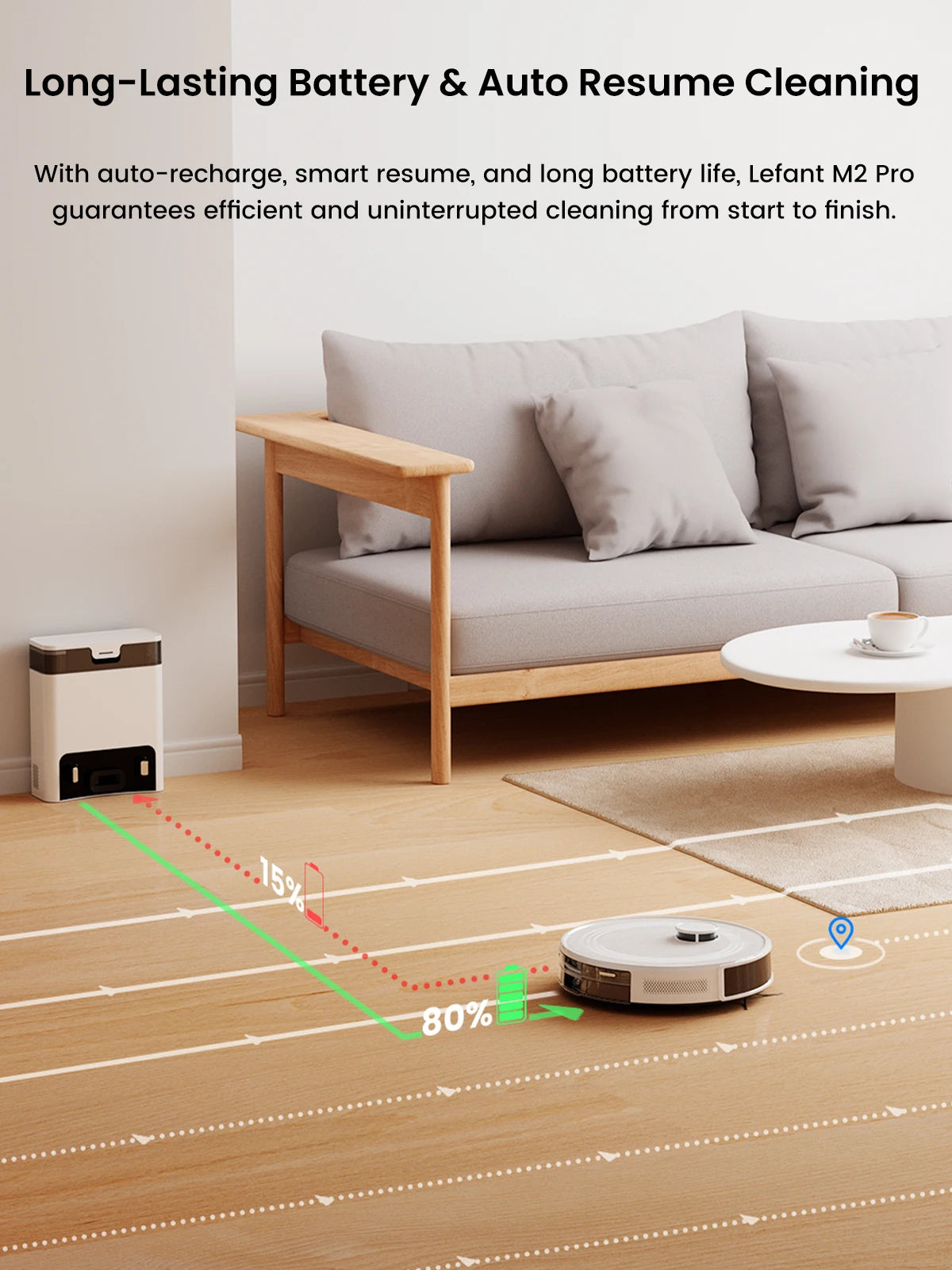 Lefant M2 Pro Robot Vacuum And Mop Combo With LiDAR
