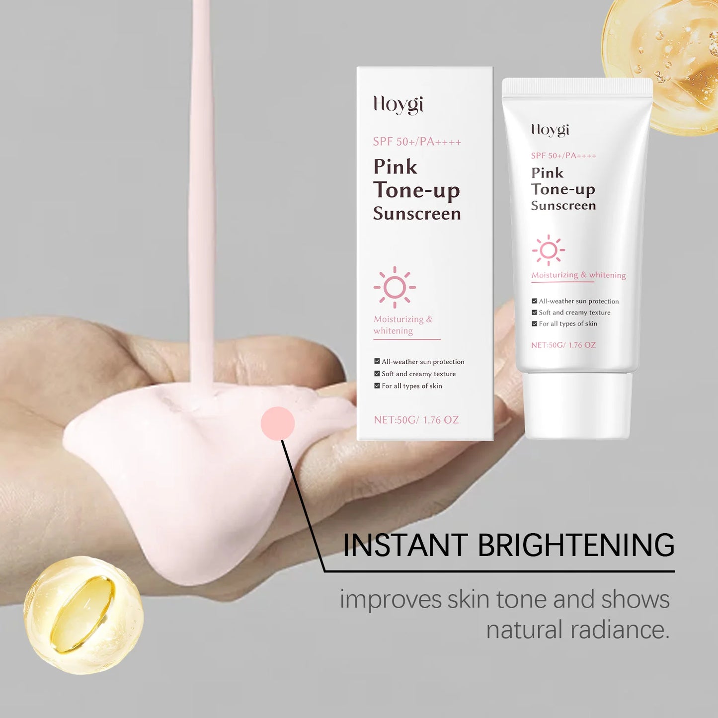 Hoygi SPF50 Sunscreen Facial Body Sun Cream Solar Blocker Moisturizing