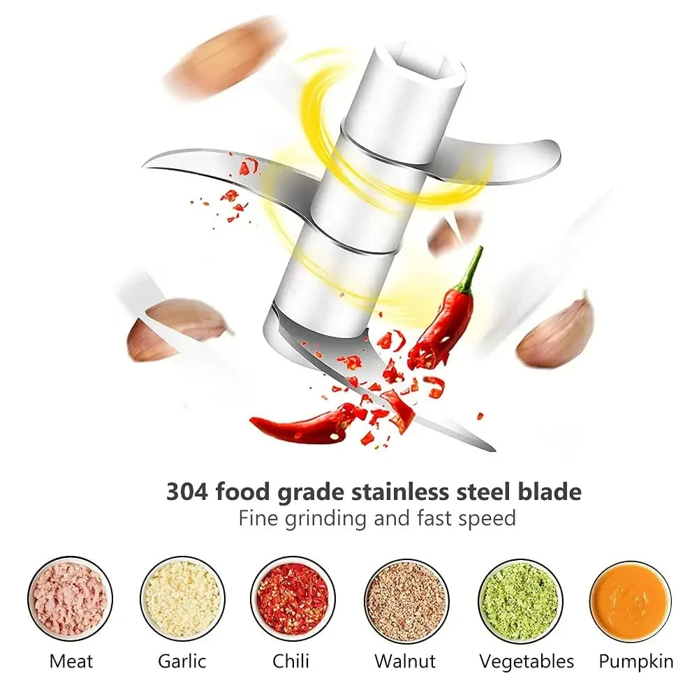USB Charging Mini Garlic Mincer Chopper For Ginger Onion
