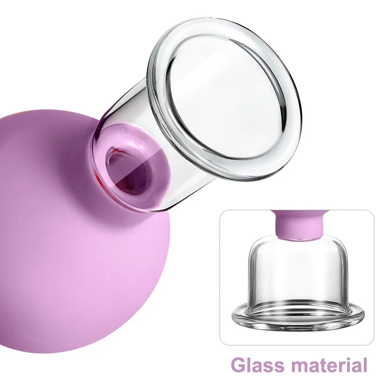 Rubber Cupping Facial Massager Vacuum Cups For Face Lifting