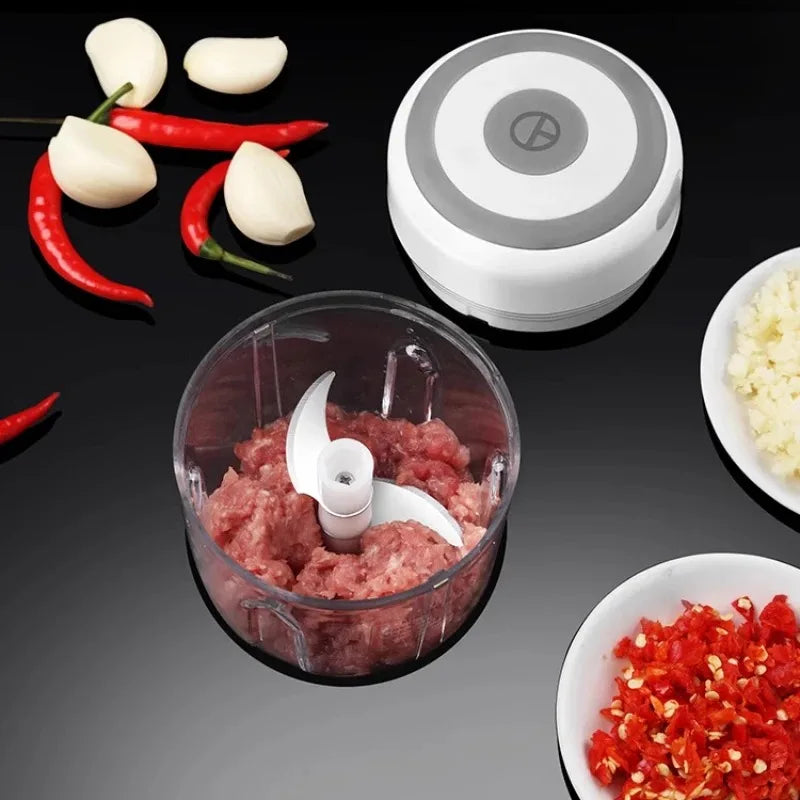 USB Charging Mini Garlic Mincer Chopper For Ginger Onion