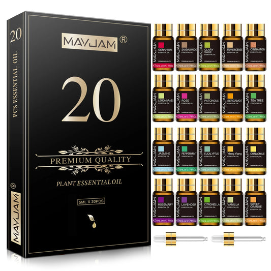 MAYJAM 20 Bottle Essential Oils Kit Set Assorted Scents