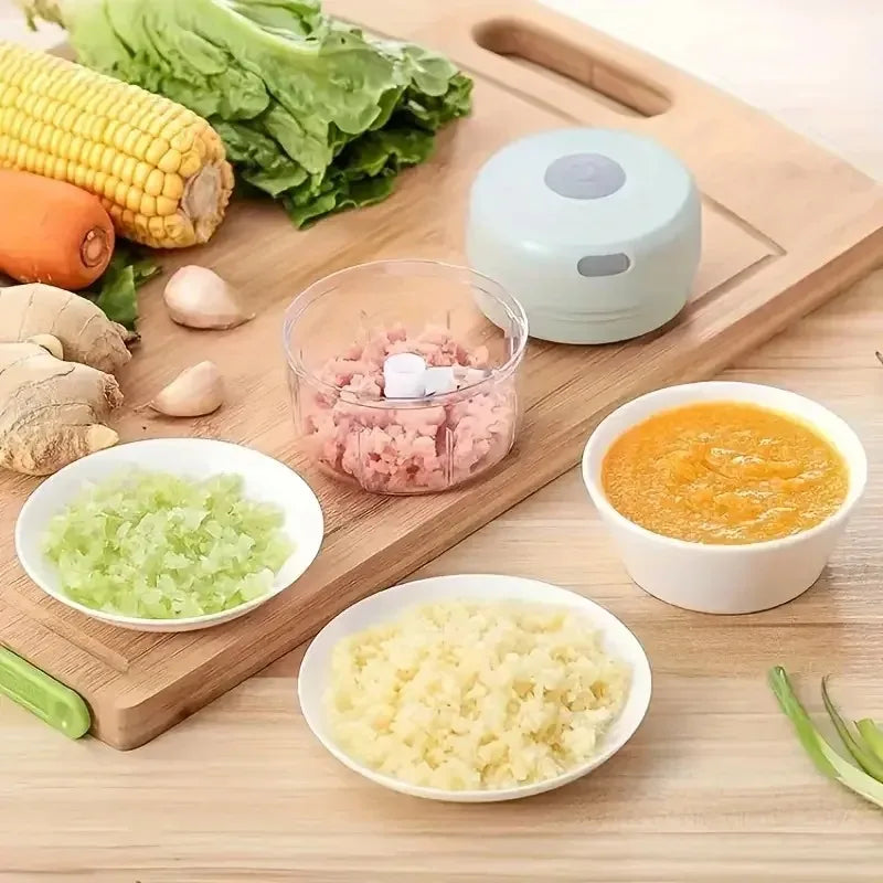 USB Charging Mini Garlic Mincer Chopper For Ginger Onion