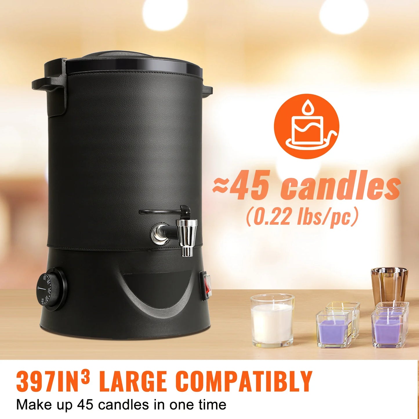 SucceBuy 6.5L Wax Melter For Candles With 9-Level Temperature Control