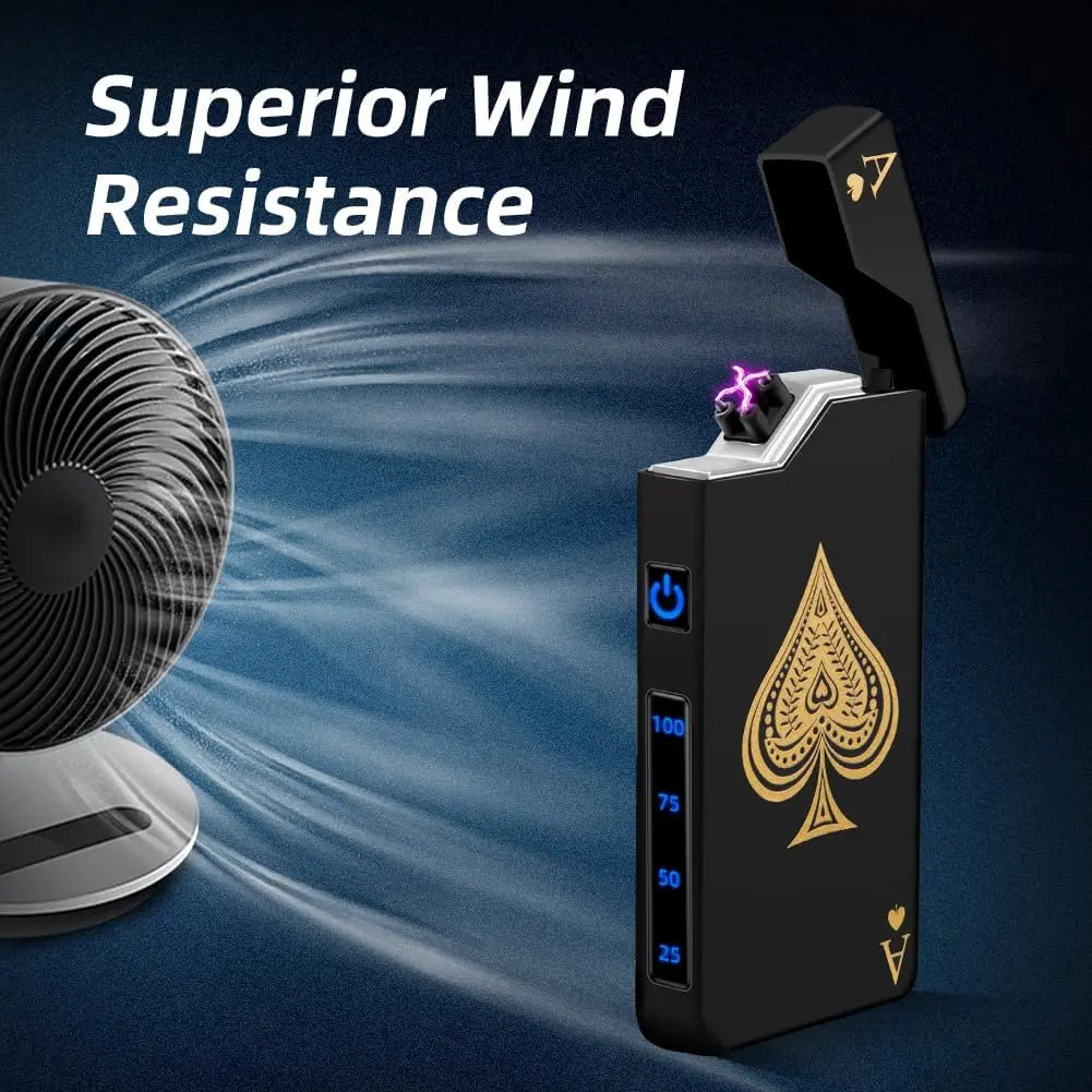 Rechargeable USB Plasma Lighter With LED Battery Indicator