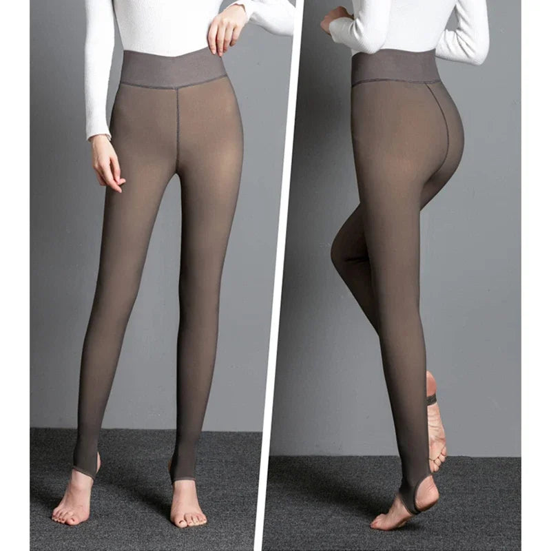 Fleece Lined Winter Warm Leggings For Women Insulated Tights