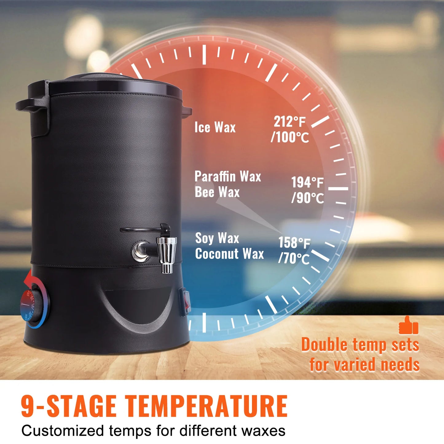 SucceBuy 6.5L Wax Melter For Candles With 9-Level Temperature Control