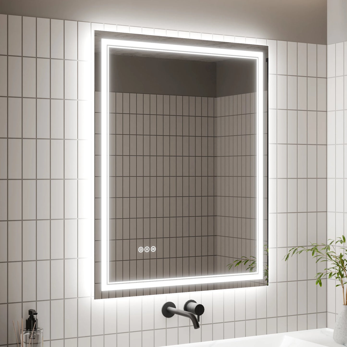 Vanity Mirror With Light Backlit Frontlit Vertical Or Horizontal Mount