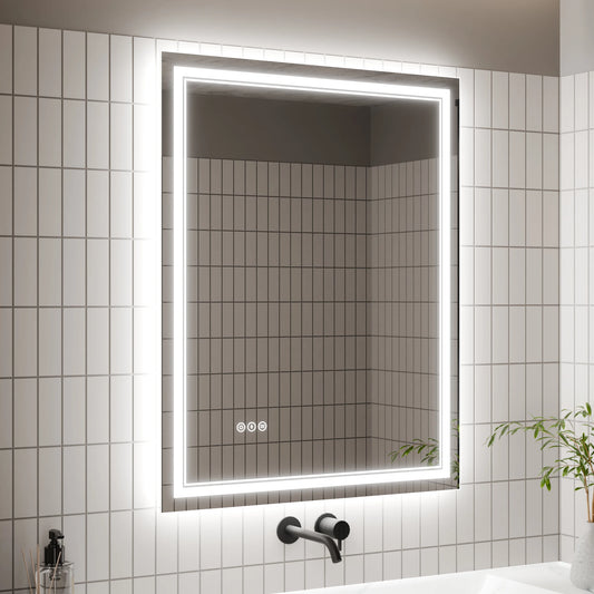 Vanity Mirror With Light Backlit Frontlit Vertical Or Horizontal Mount