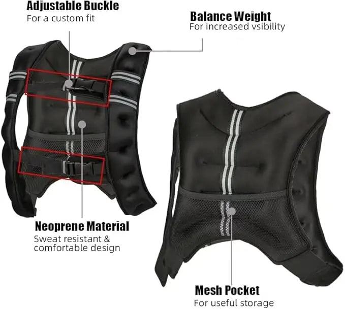 Weighted Vest For Men And Women With 12-30 Lb Weights