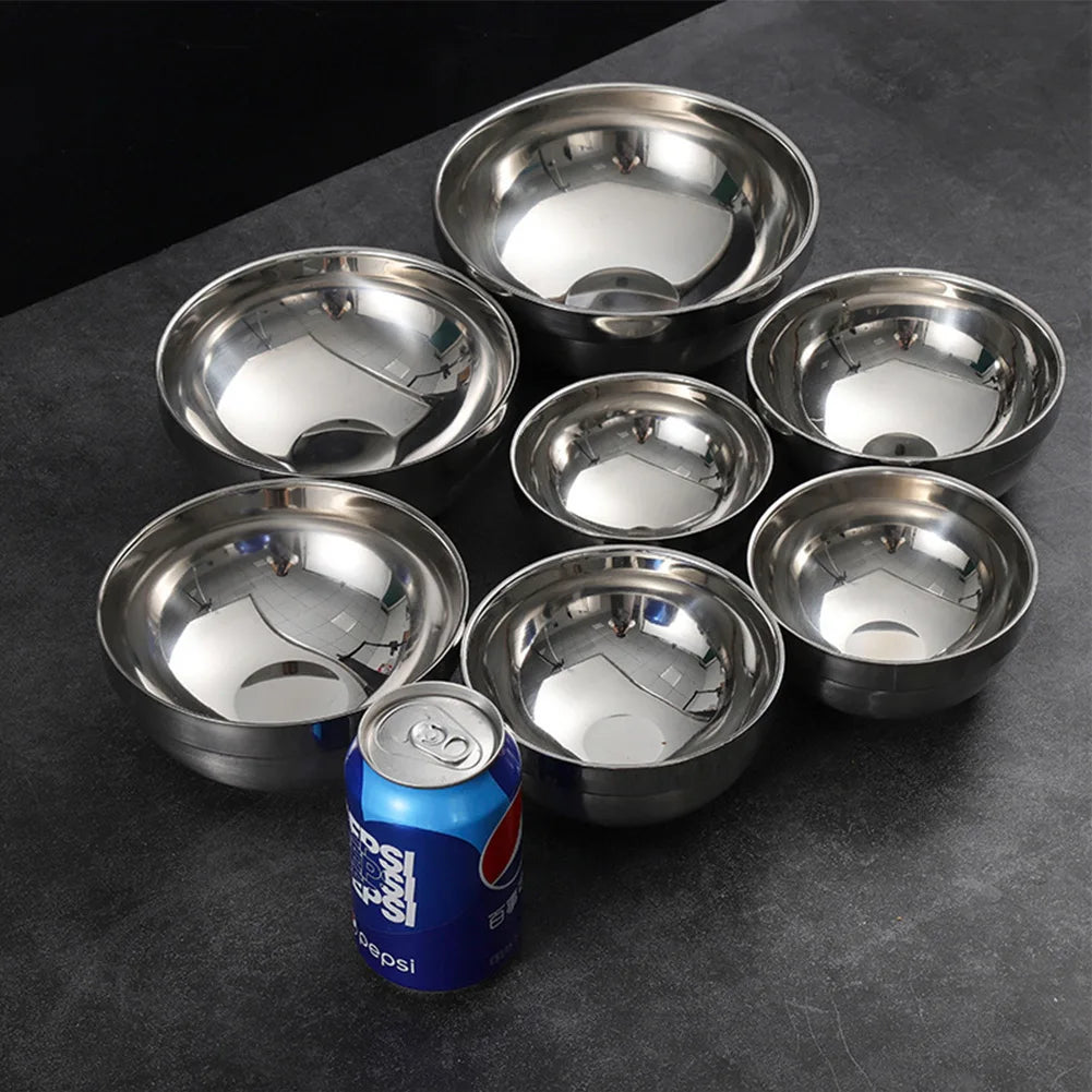 Double Layer Insulated Stainless Steel Bowls For Kitchen Tableware