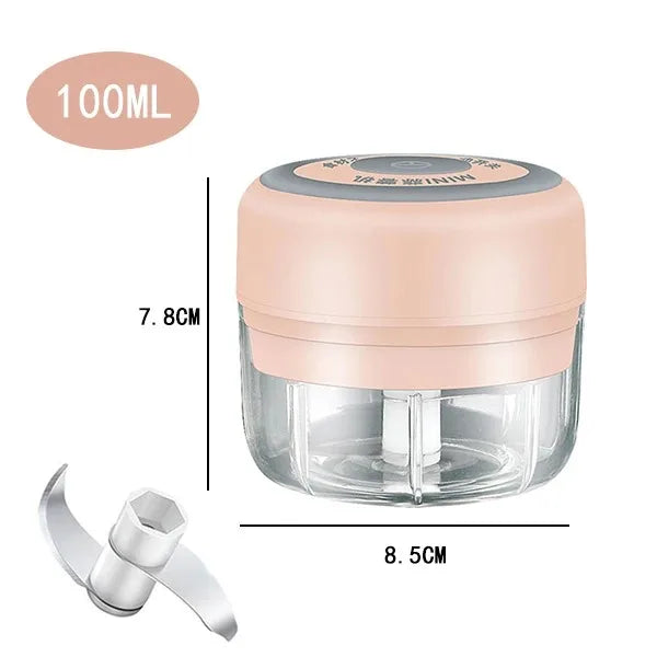 USB Charging Mini Garlic Mincer Chopper For Ginger Onion