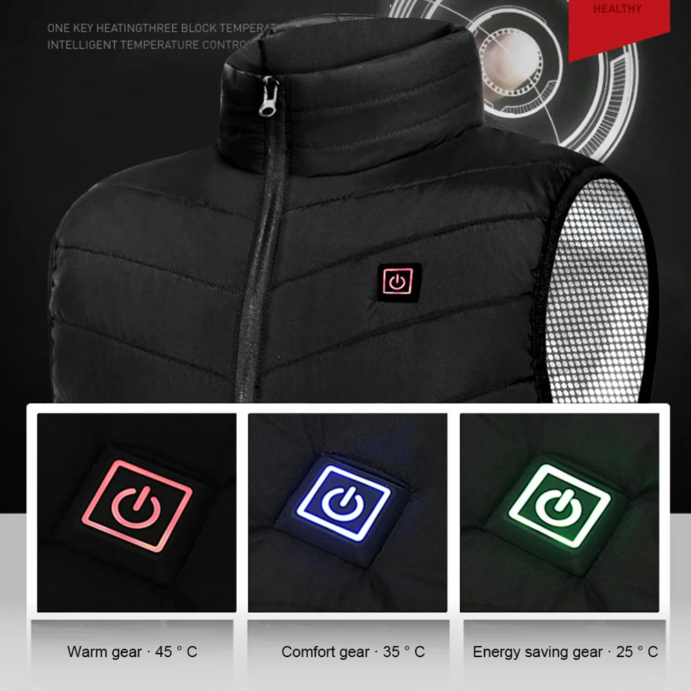 Sikiwind 9 Areas Heated Vest Jacket Men Women Thermal