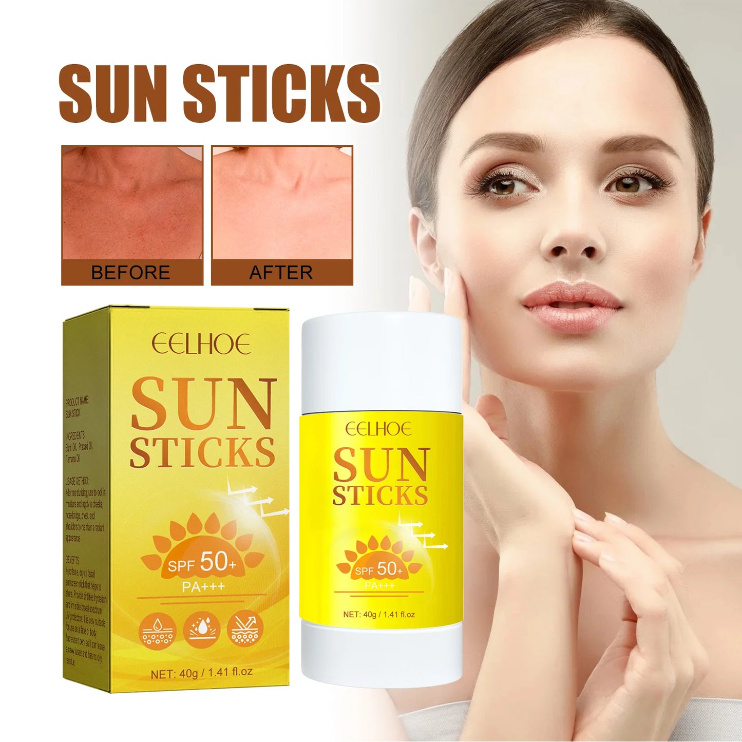 Eelhoe SPF50 Sunscreen Spray Face and Body Oil Control Waterproof
