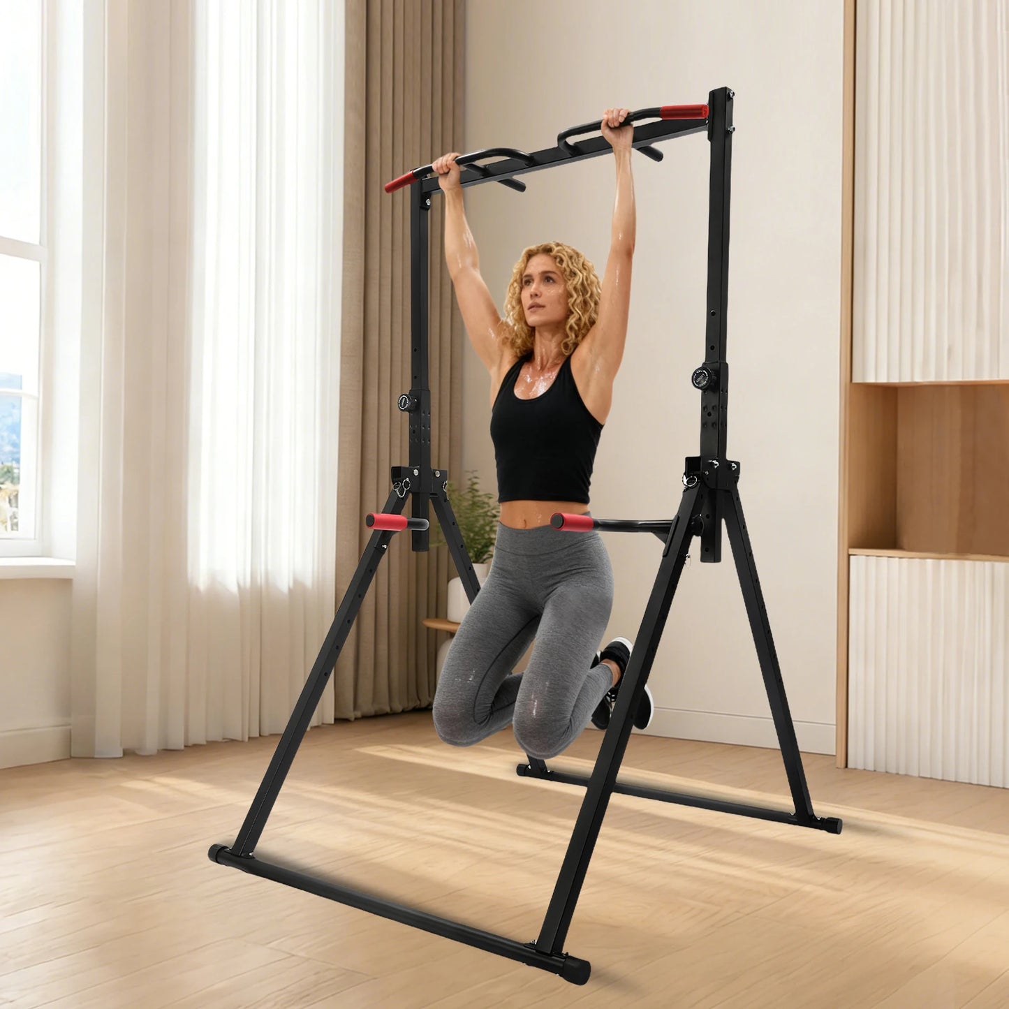Foldable Adjustable Pull Up Bar For Home Gym, 200kg Capacity