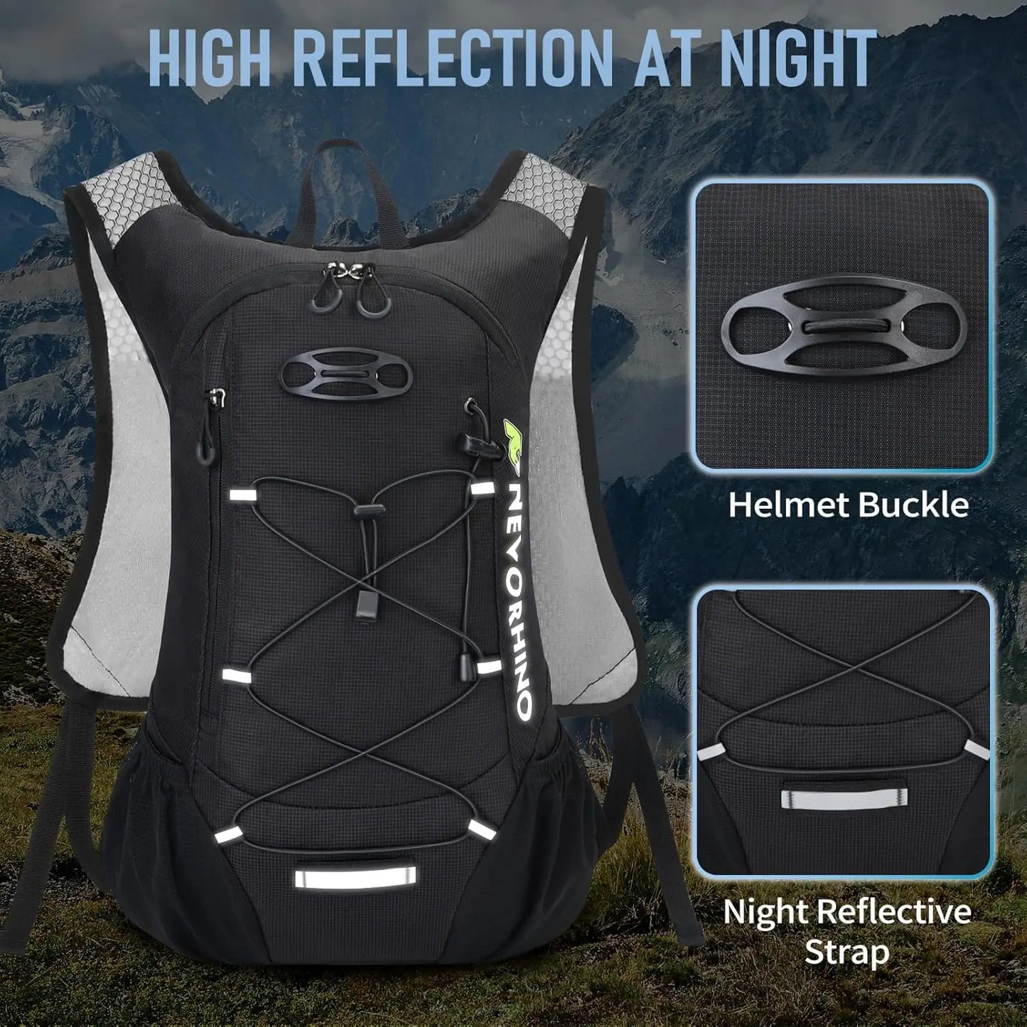 Lightweight Hydration Backpack With 2L Leakproof Water Bladder