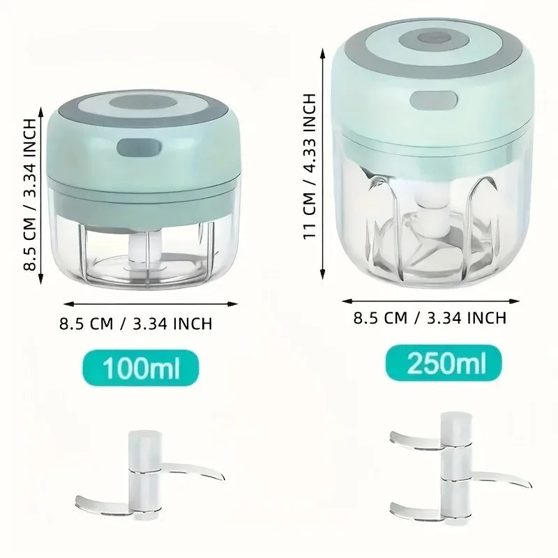 USB Charging Mini Garlic Mincer Chopper For Ginger Onion