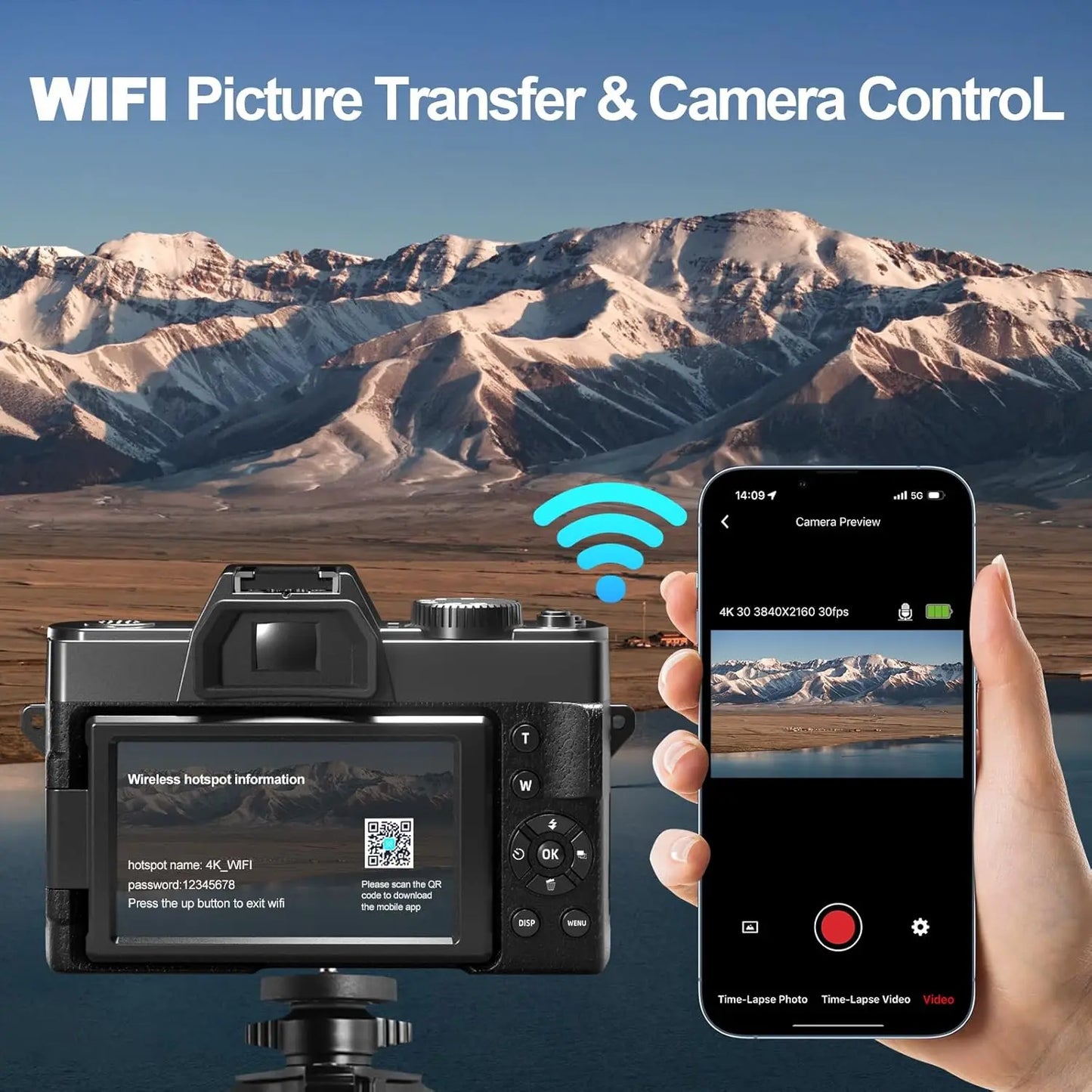 NBD 4K Digital Camera For Photography With 48MP 16X Zoom
