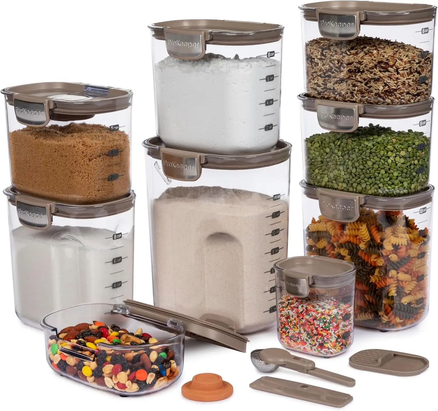 Airtight Food Storage Container Set With Magnetic Accessories
