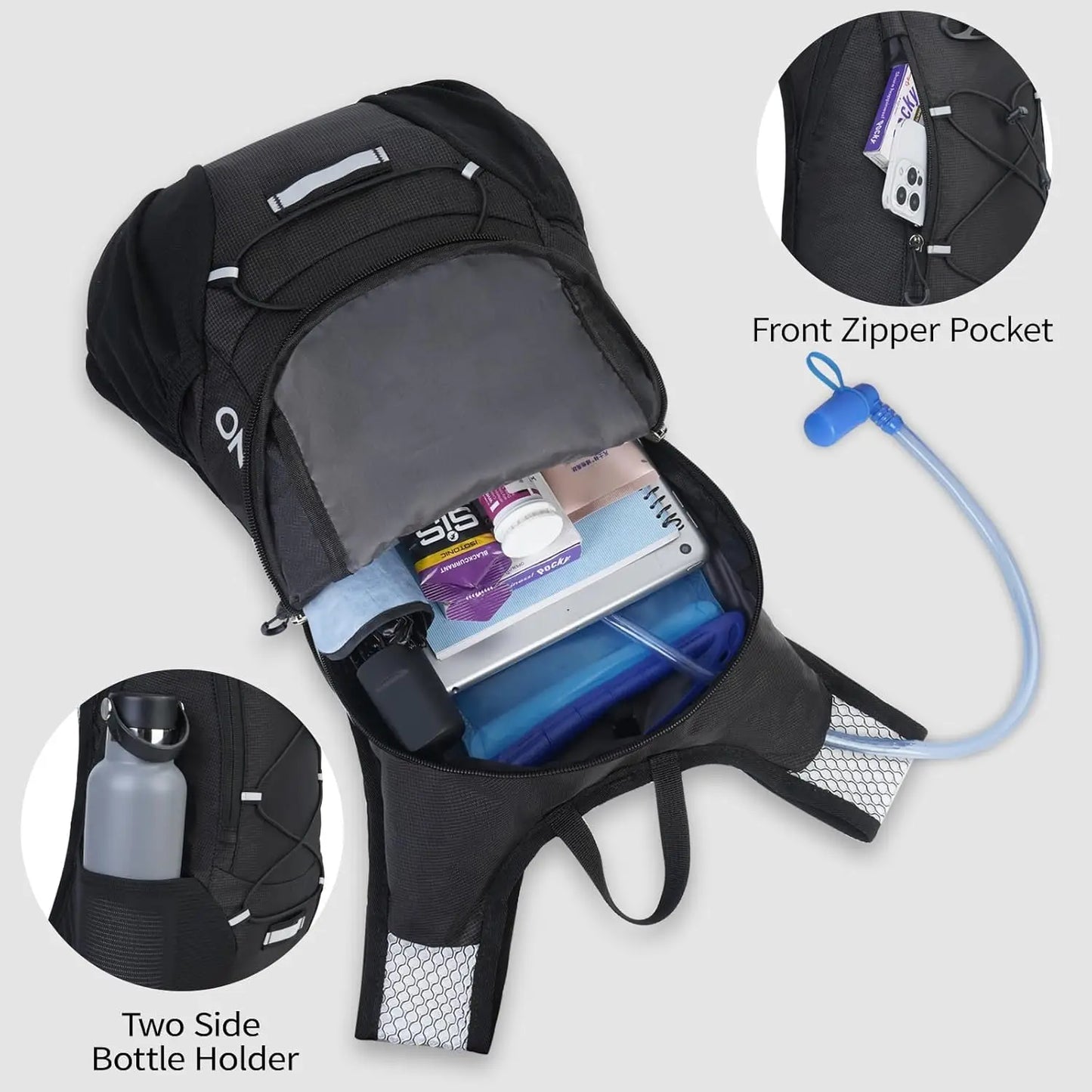 Lightweight Hydration Backpack With 2L Leakproof Water Bladder