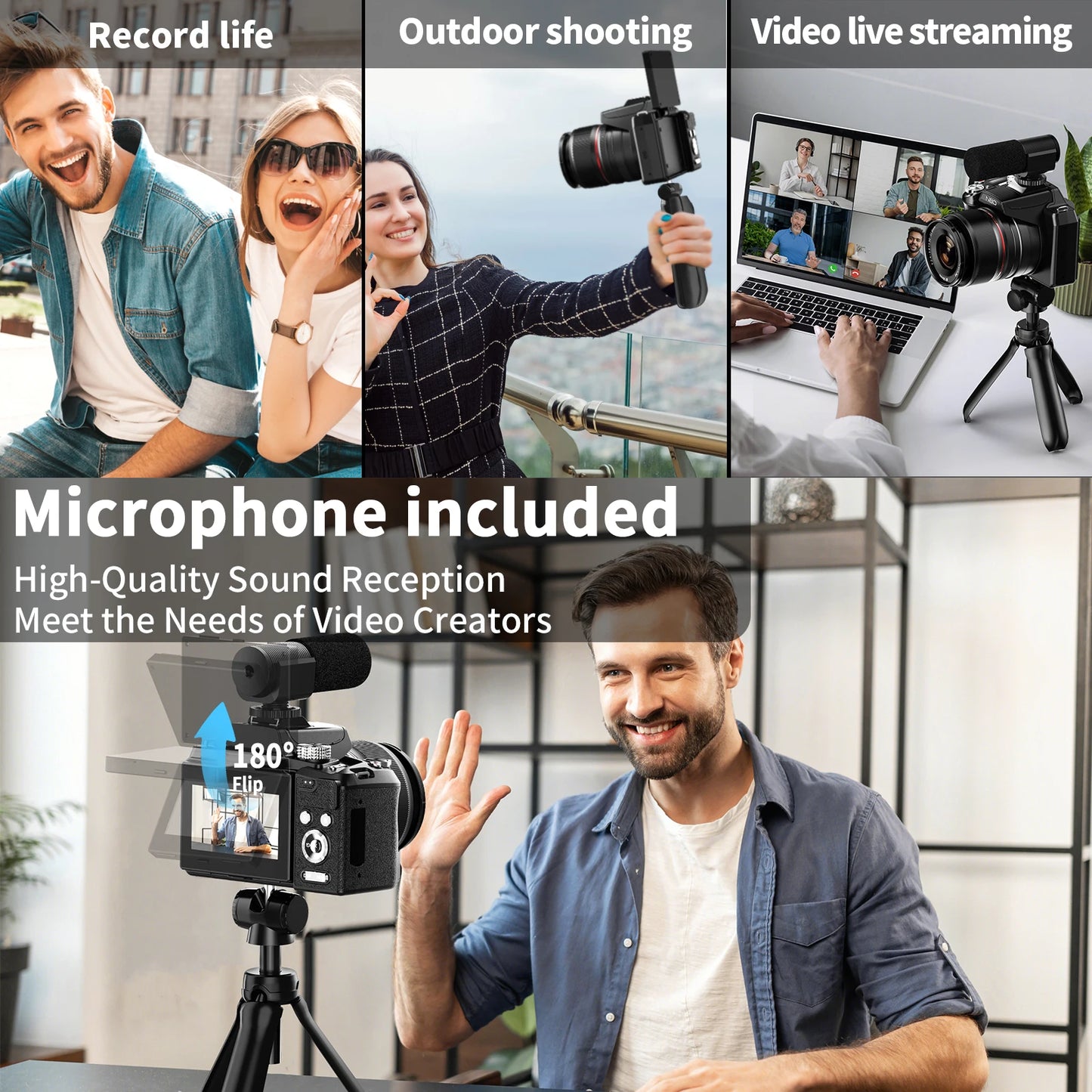 NBD 5K 64MP Digital Camera With 16X Optical Zoom WiFi