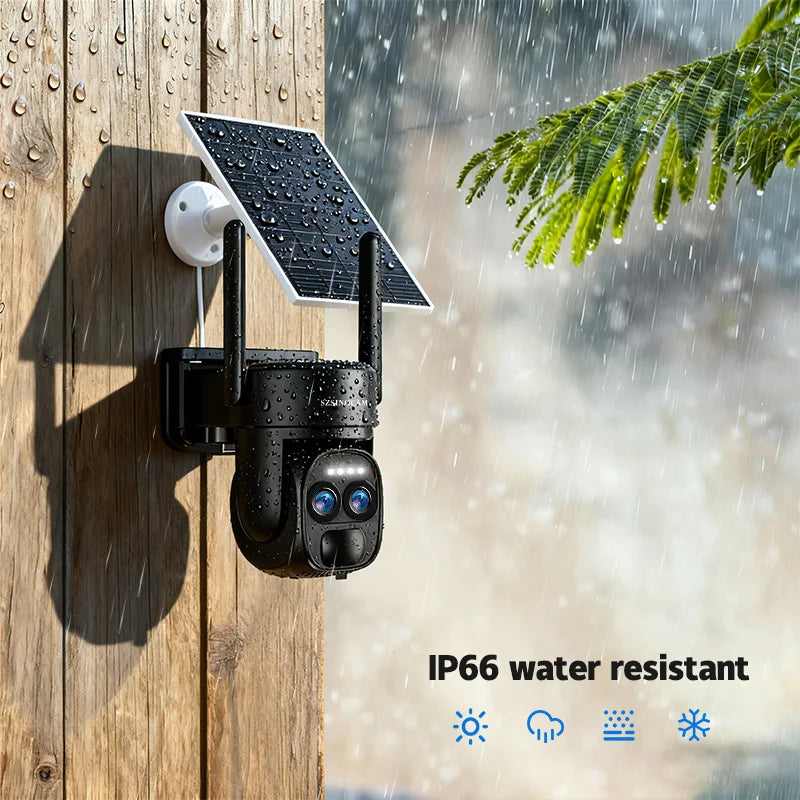 SZSINOCAM Solar WiFi PTZ Outdoor IP Camera Two Pack