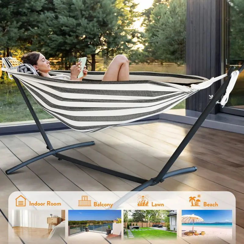 Gyroor Adjustable Stand Hammock 600lb Capacity Outdoor