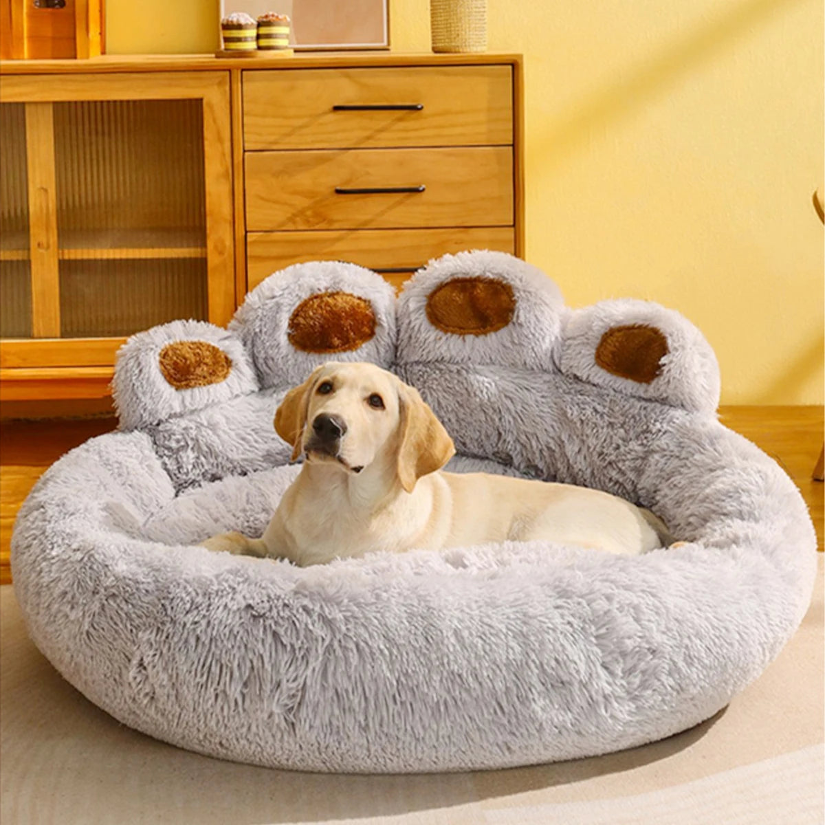BeiYu Pet Fluffy Winter Dog Comfort Bed Sofa Kennel