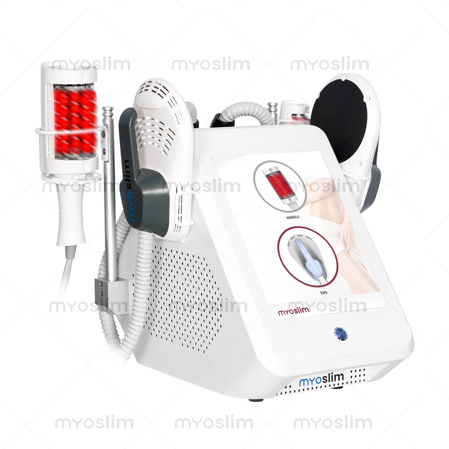 MYOSLIM Rotating Roller Massager With EMS Muscle Stimulation