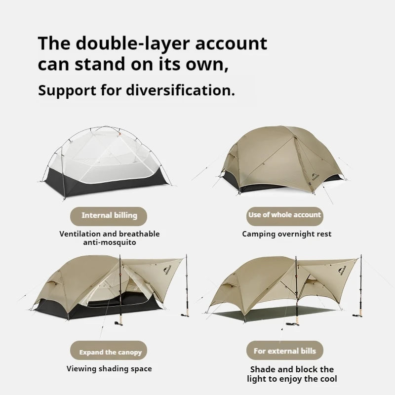 Naturehike Mongar UL Camping Tent Two Person 3 Season Waterproof